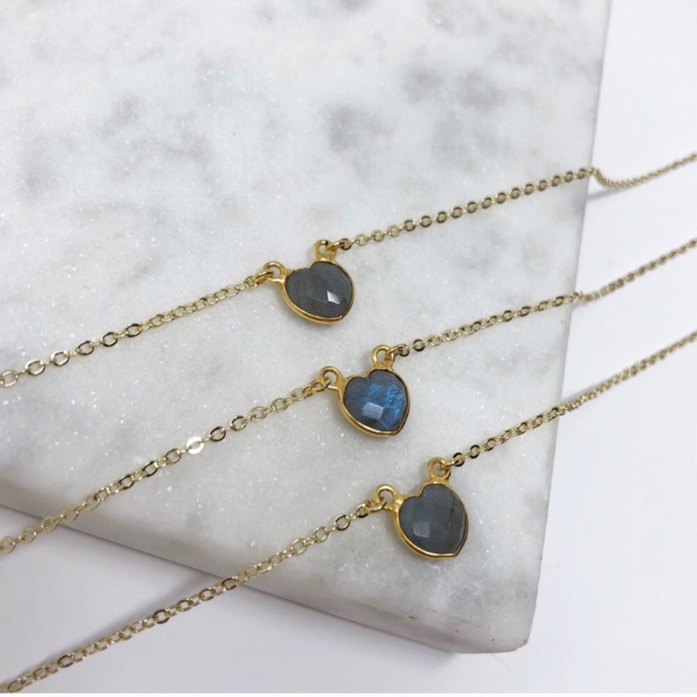 Labradorite Heart Necklace